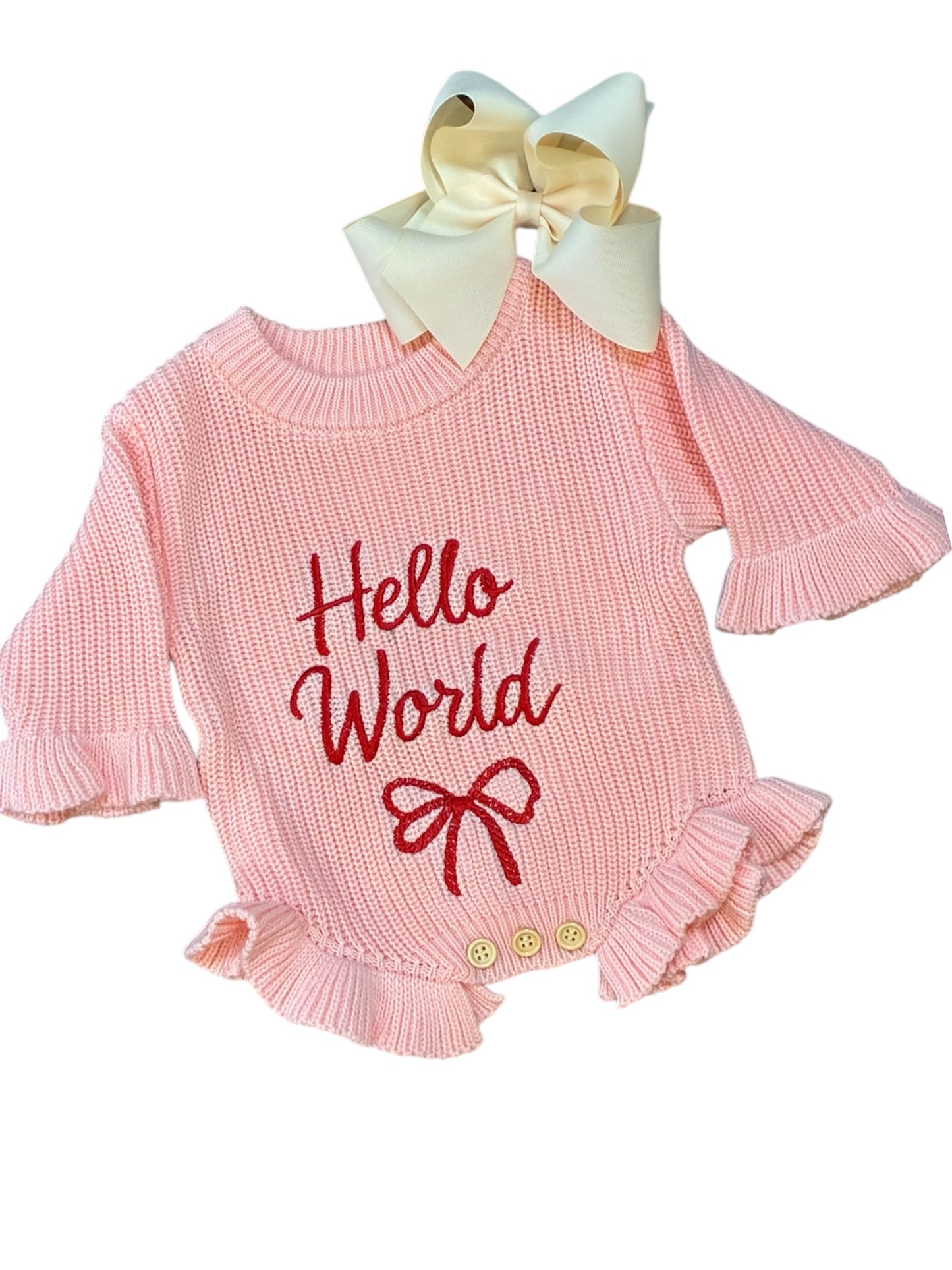 Hello Word in Coral/Wine