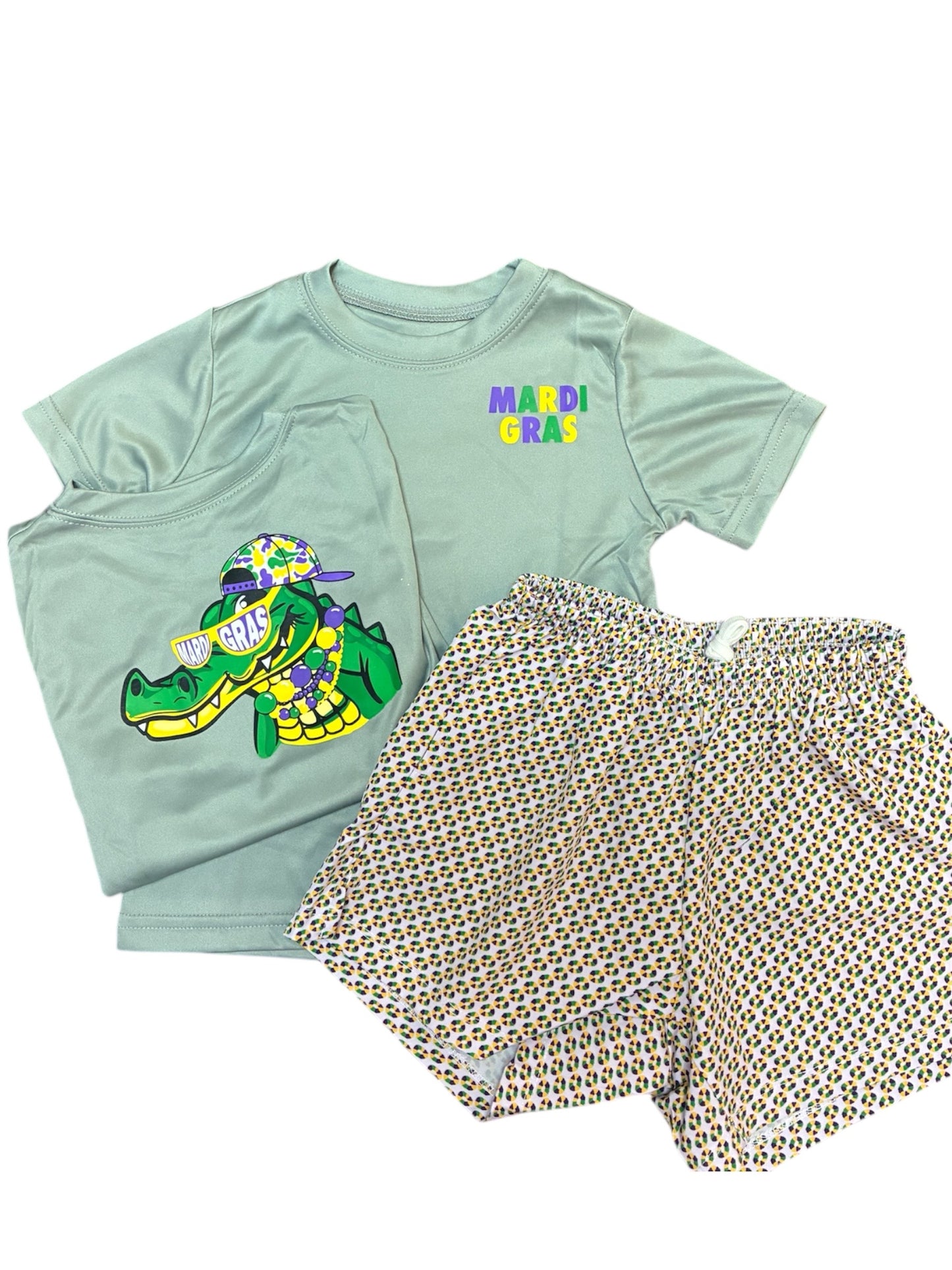 Boy Mardi Gras King Cake Shorts