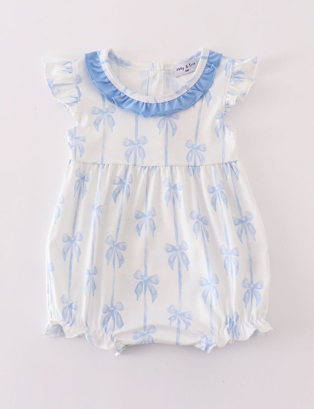 BLUE BOW RUFFLE BUBBLE
