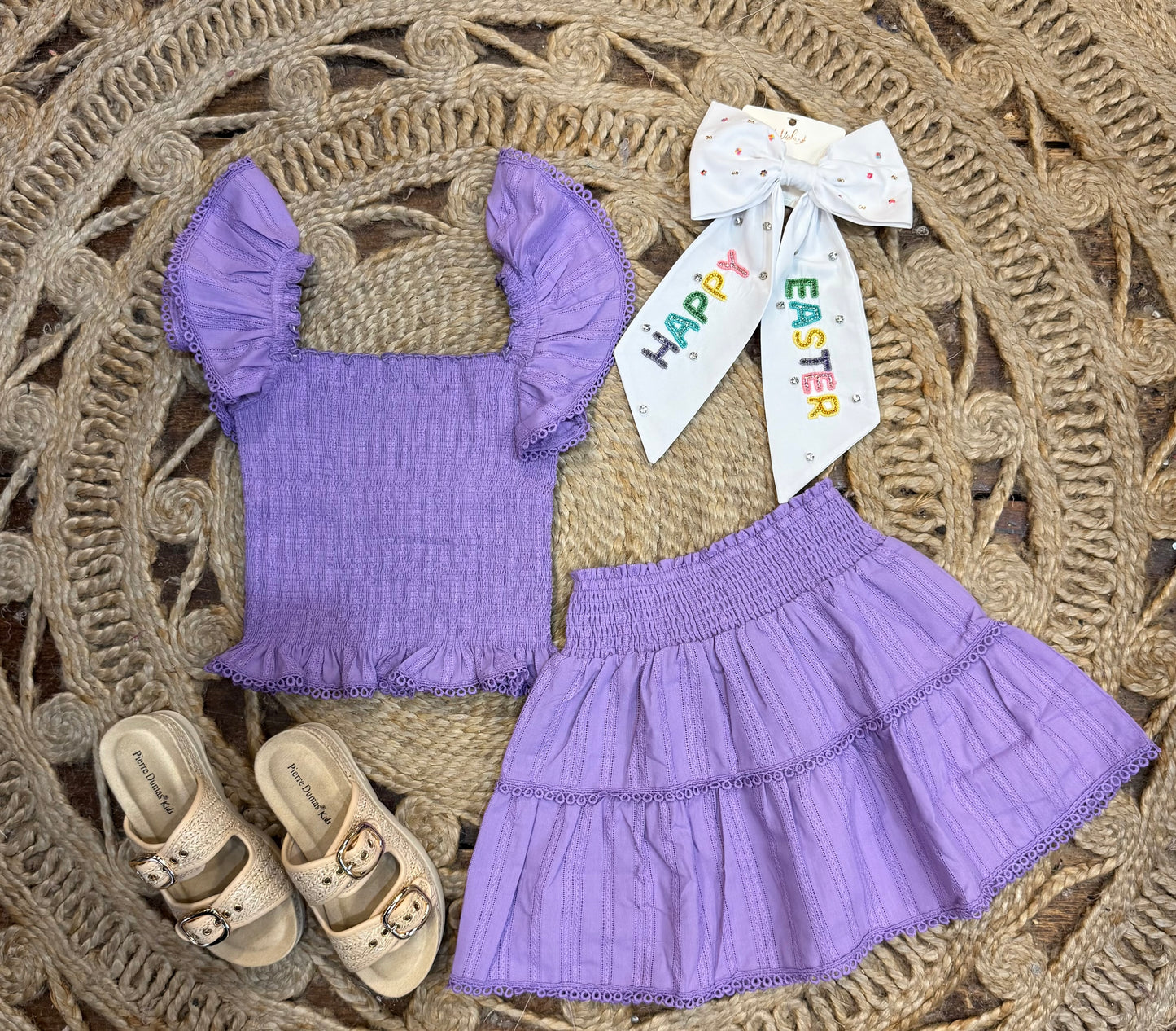Lavender Smocked Tank Top
