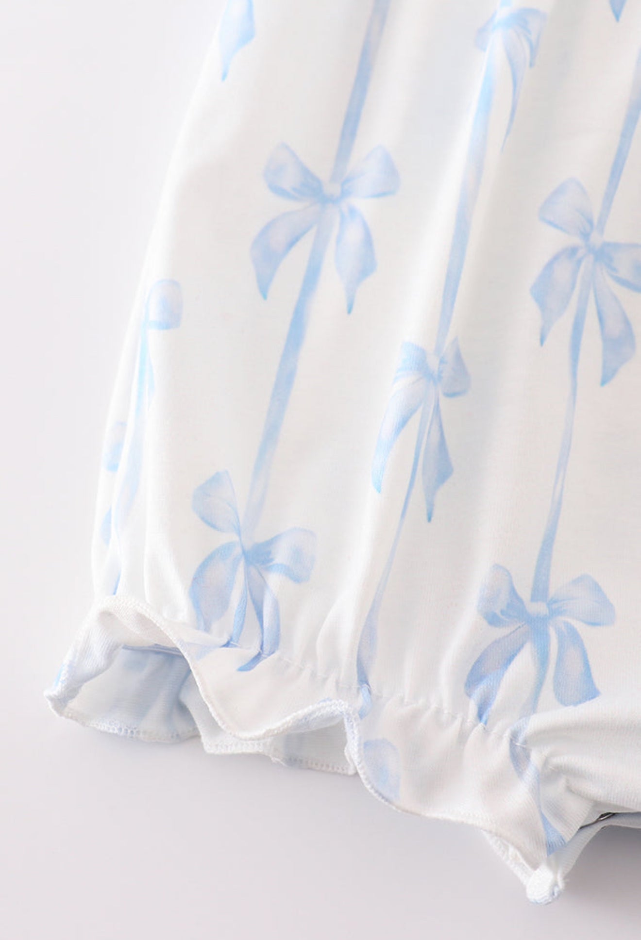 BLUE BOW RUFFLE BUBBLE