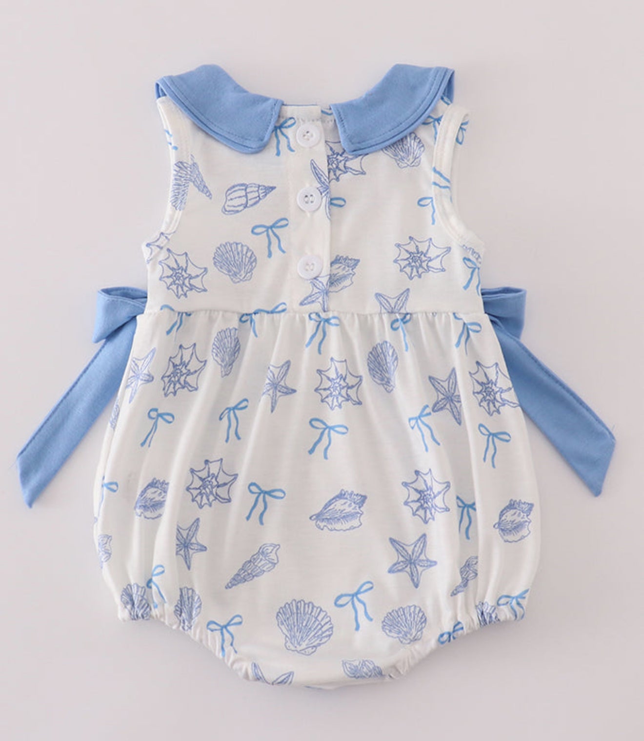 BLUE SEASHELL BOW BUBBLE