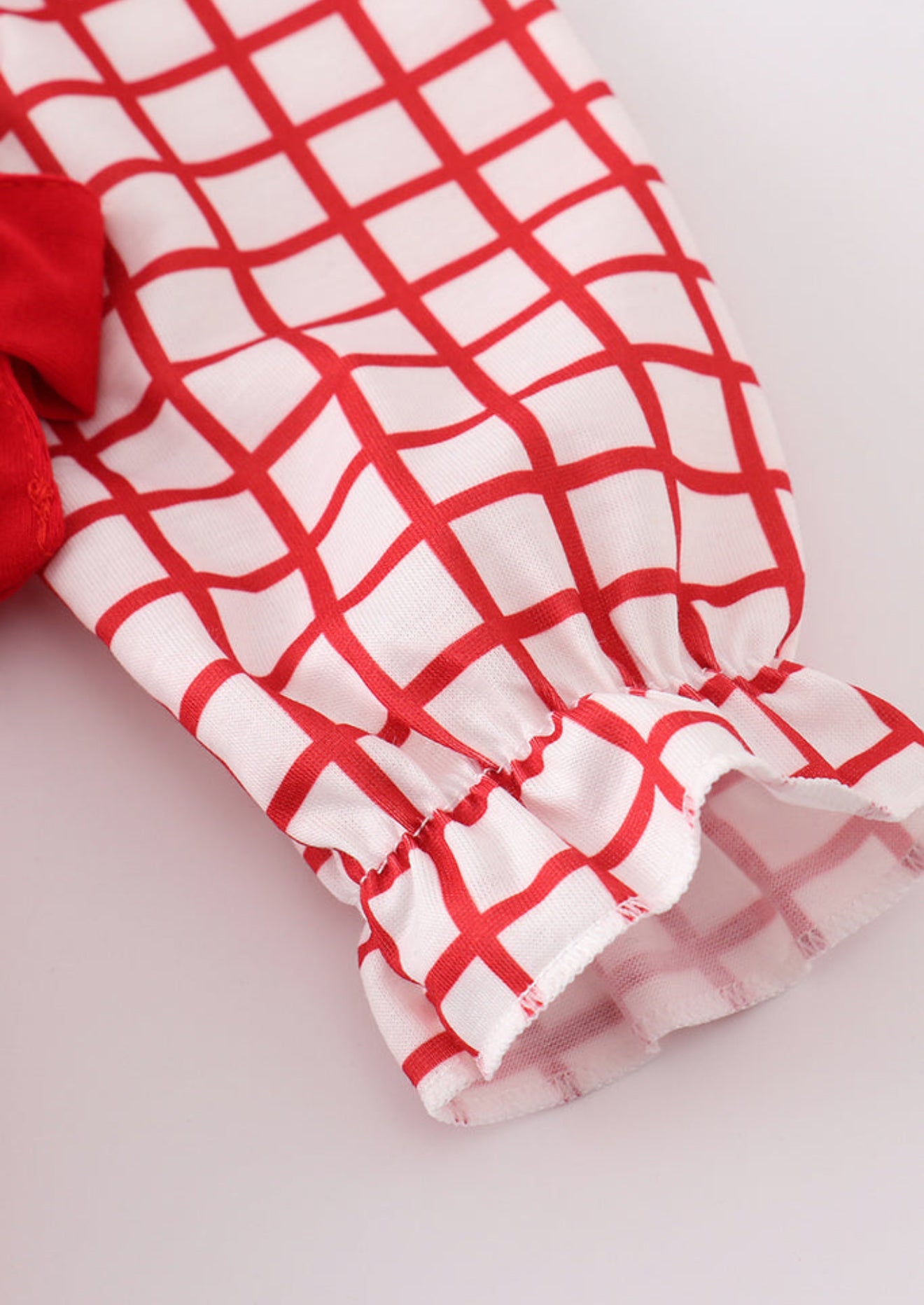 RED VALENTINE'S DAY HEART EMBROIDERY GIRL BLOOMER SET