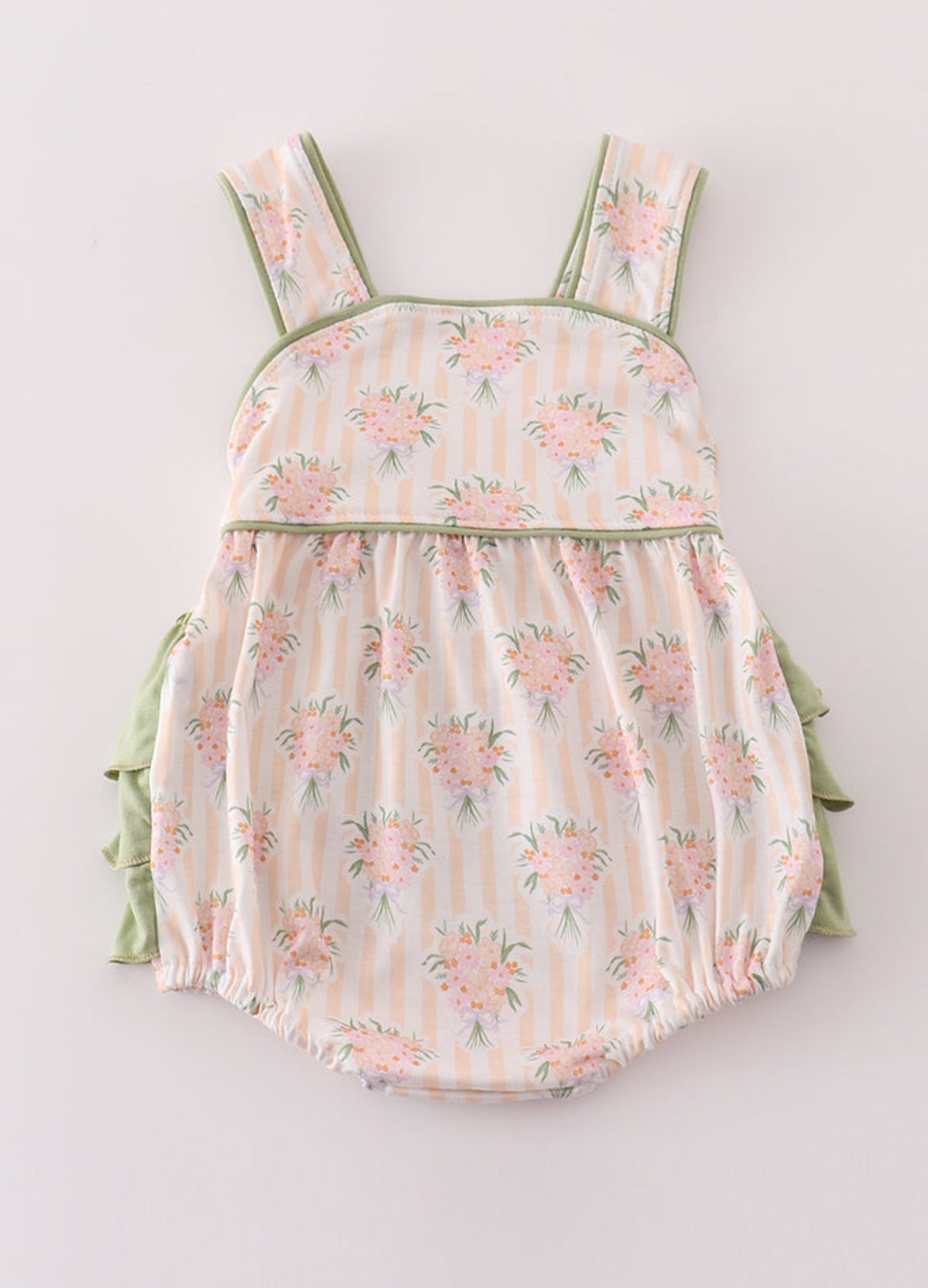 SAGE FLORAL PRINT GIRL BUBBLE