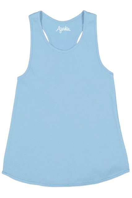Racer Back Tank Top in Light Blue