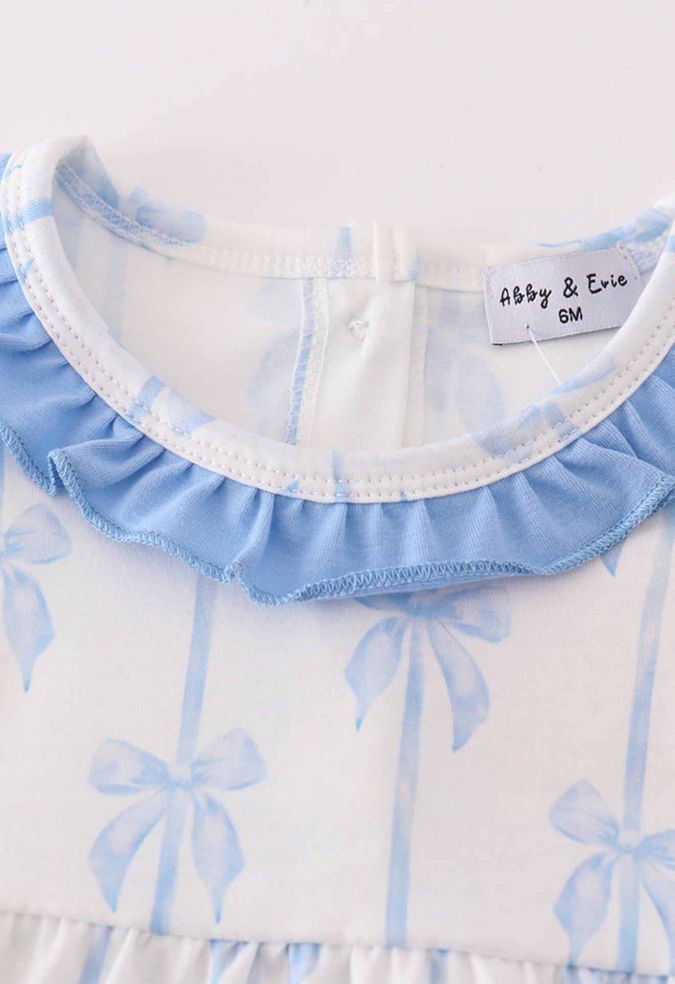 BLUE BOW RUFFLE BUBBLE