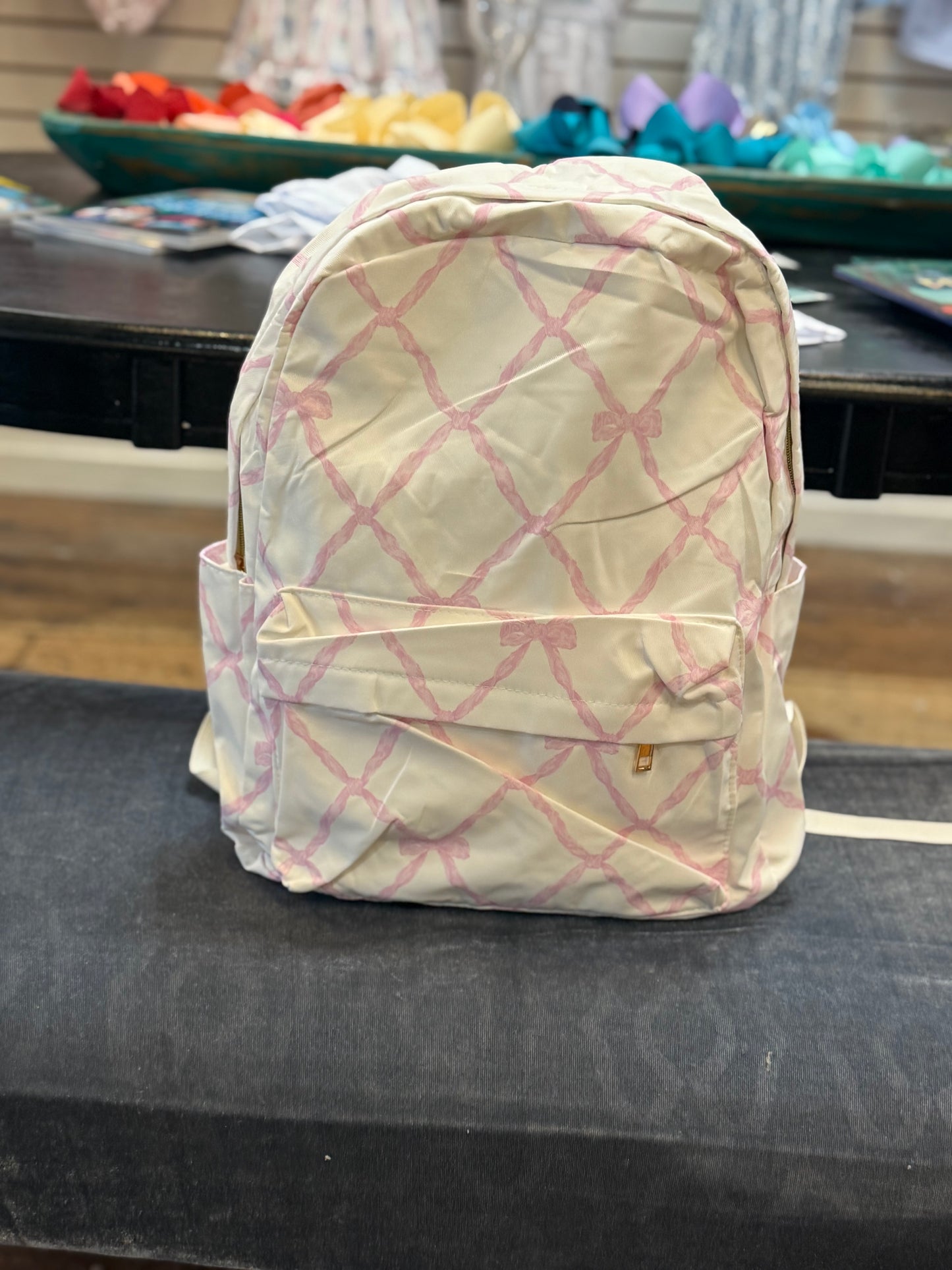Pink Bow Kids Girls Backpack