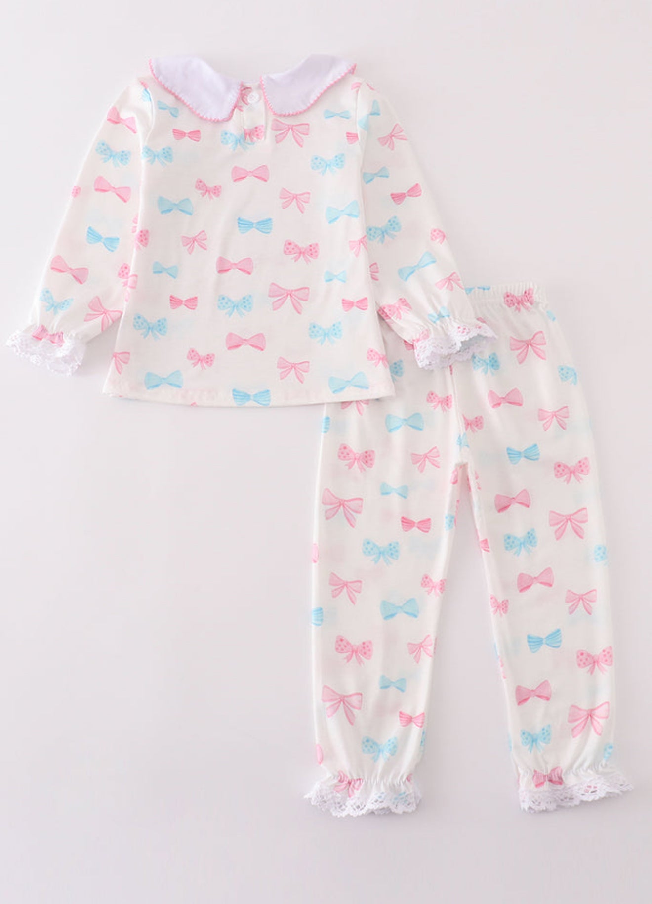 PINK BOW PRINT GIRL SET