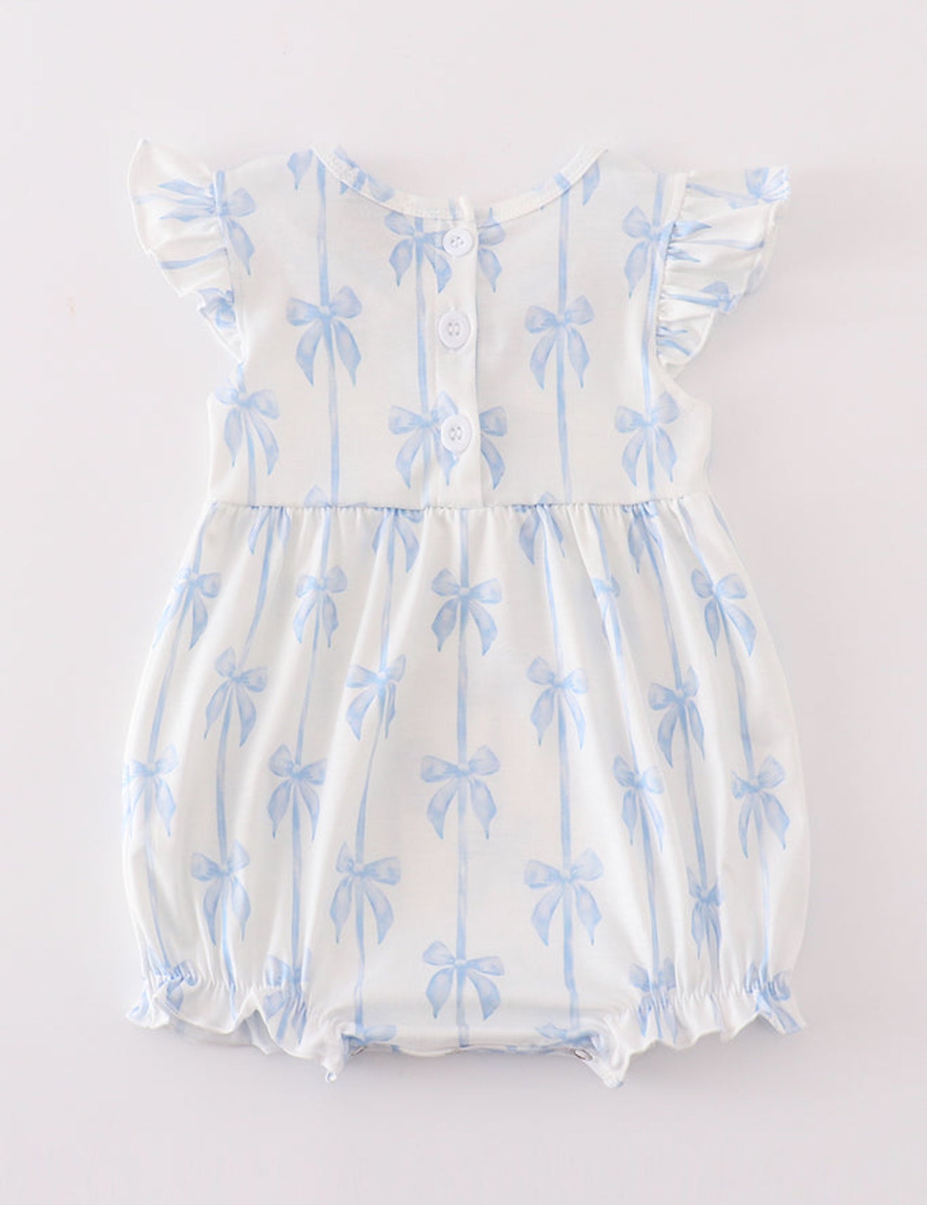 BLUE BOW RUFFLE BUBBLE