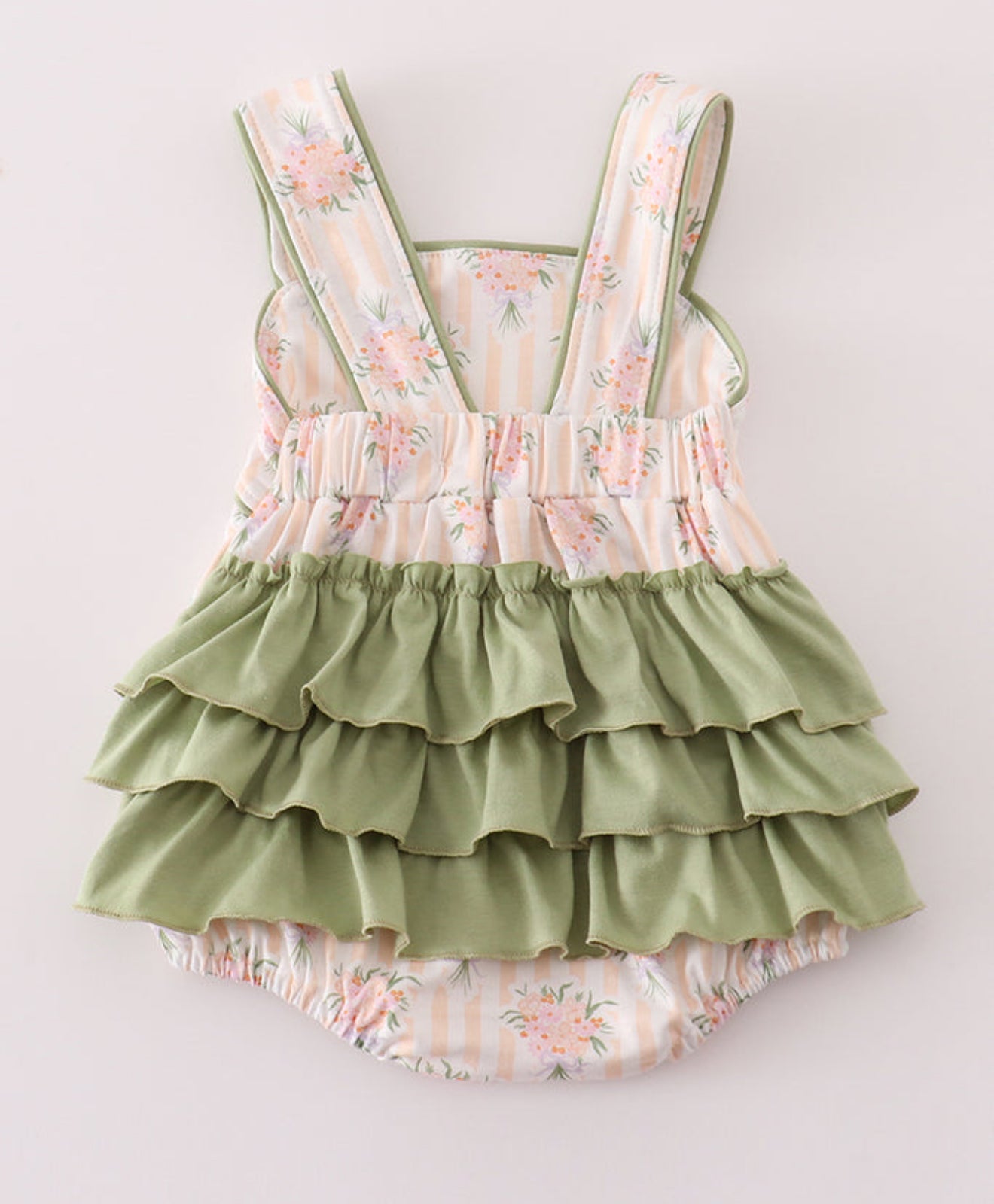 SAGE FLORAL PRINT GIRL BUBBLE
