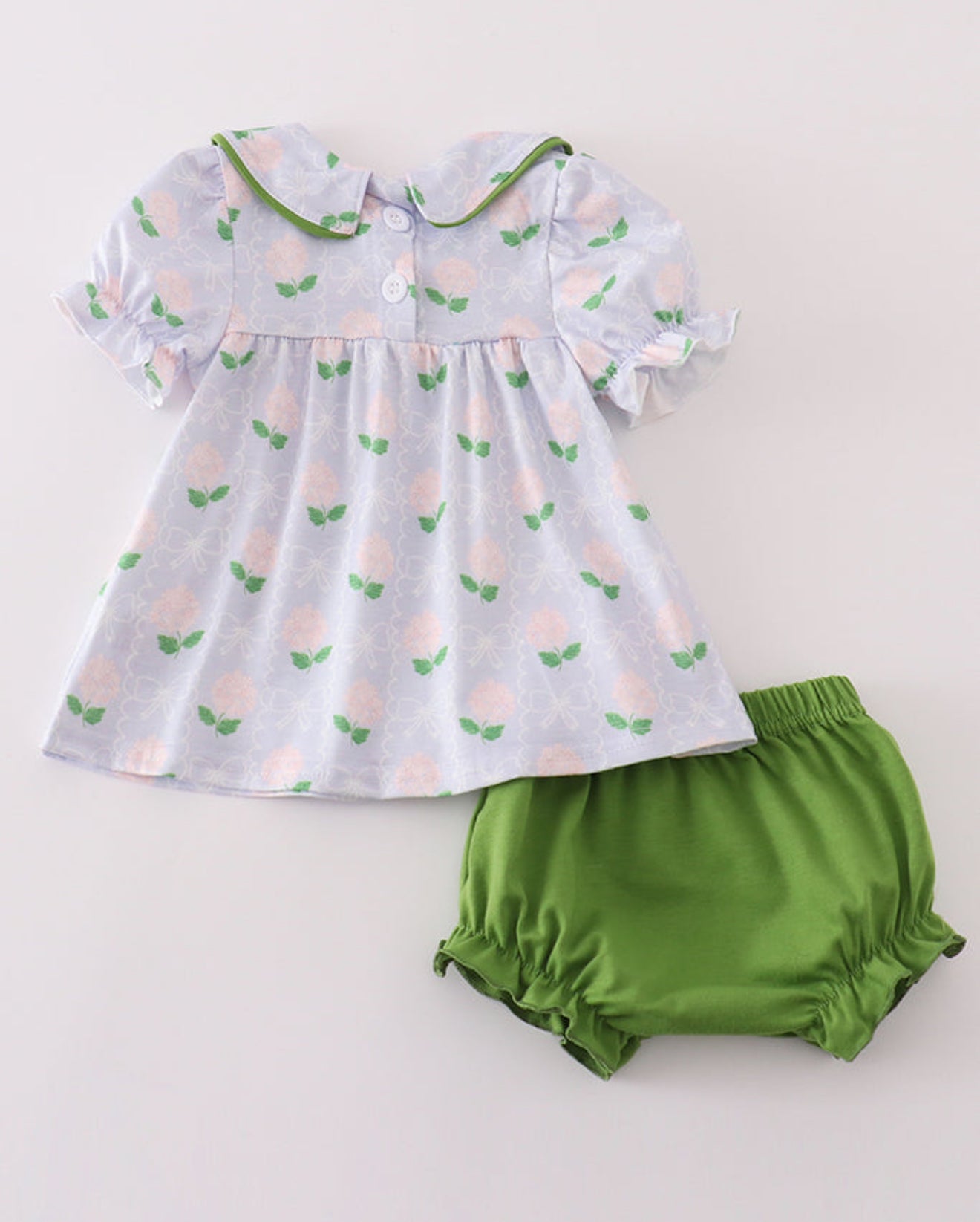 FLORAL BOW PRINT GIRL BLOOMER SET