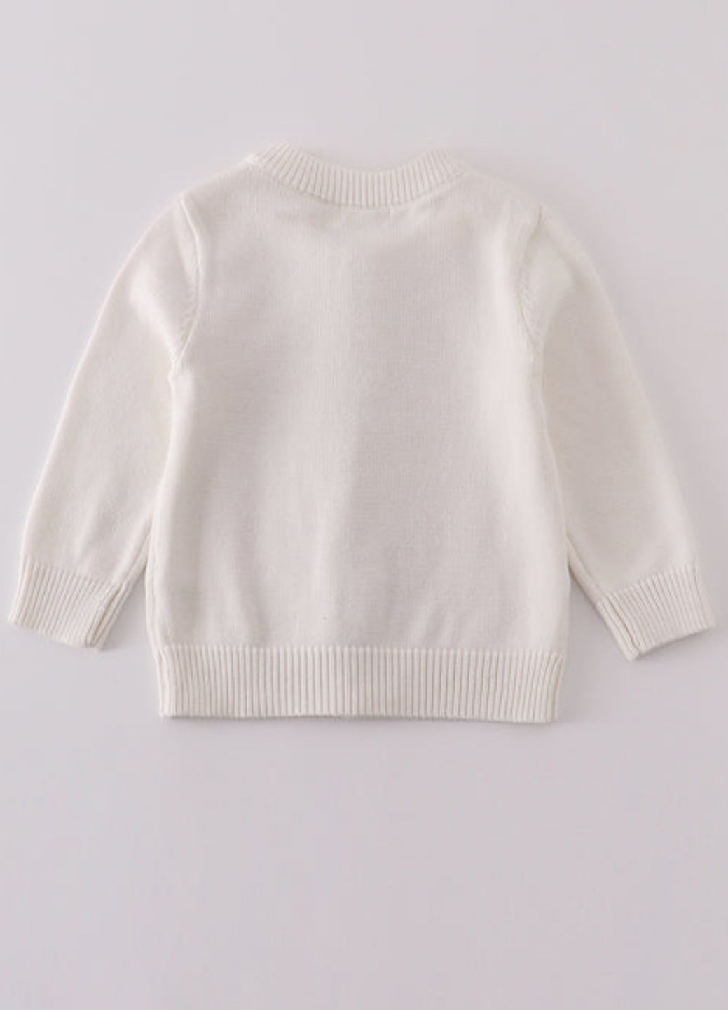 WHITE BOW TIE CARDIGAN SWEATER