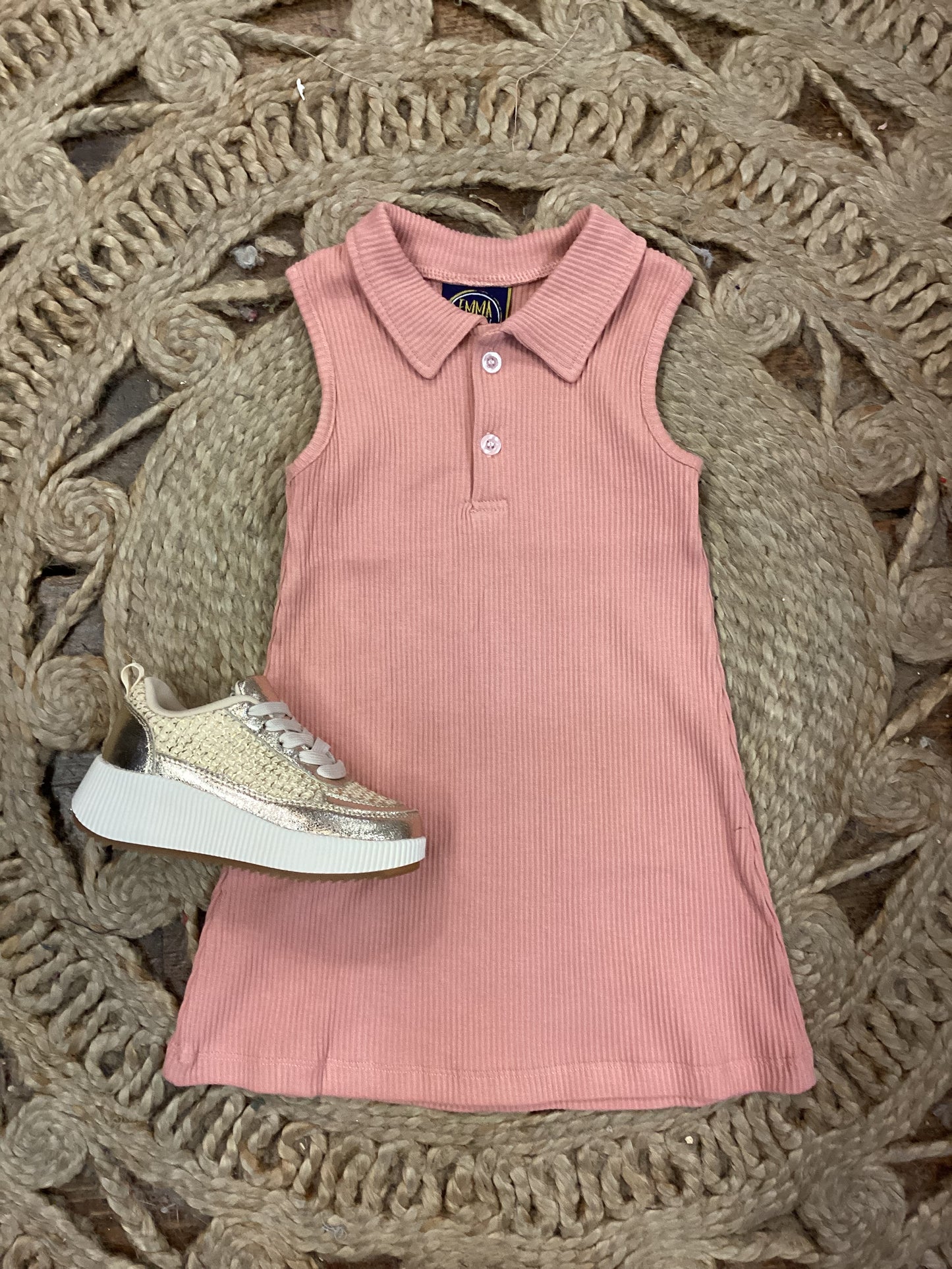 Aubrey Tank ribbed dress in rose