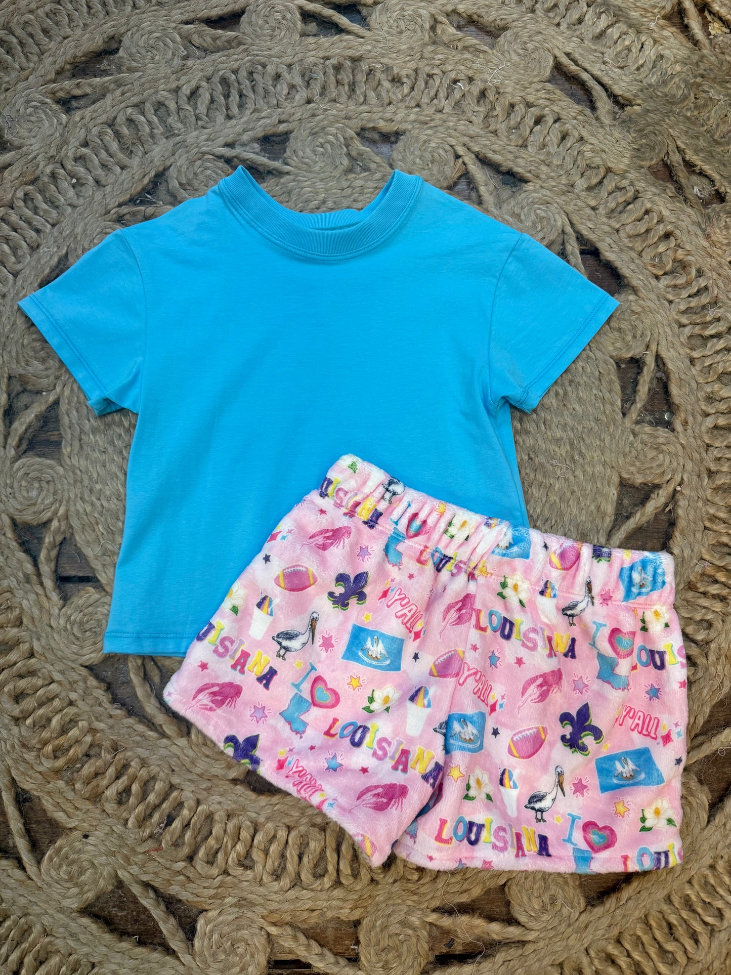 Louisiana Fluffy Pajama Shorts