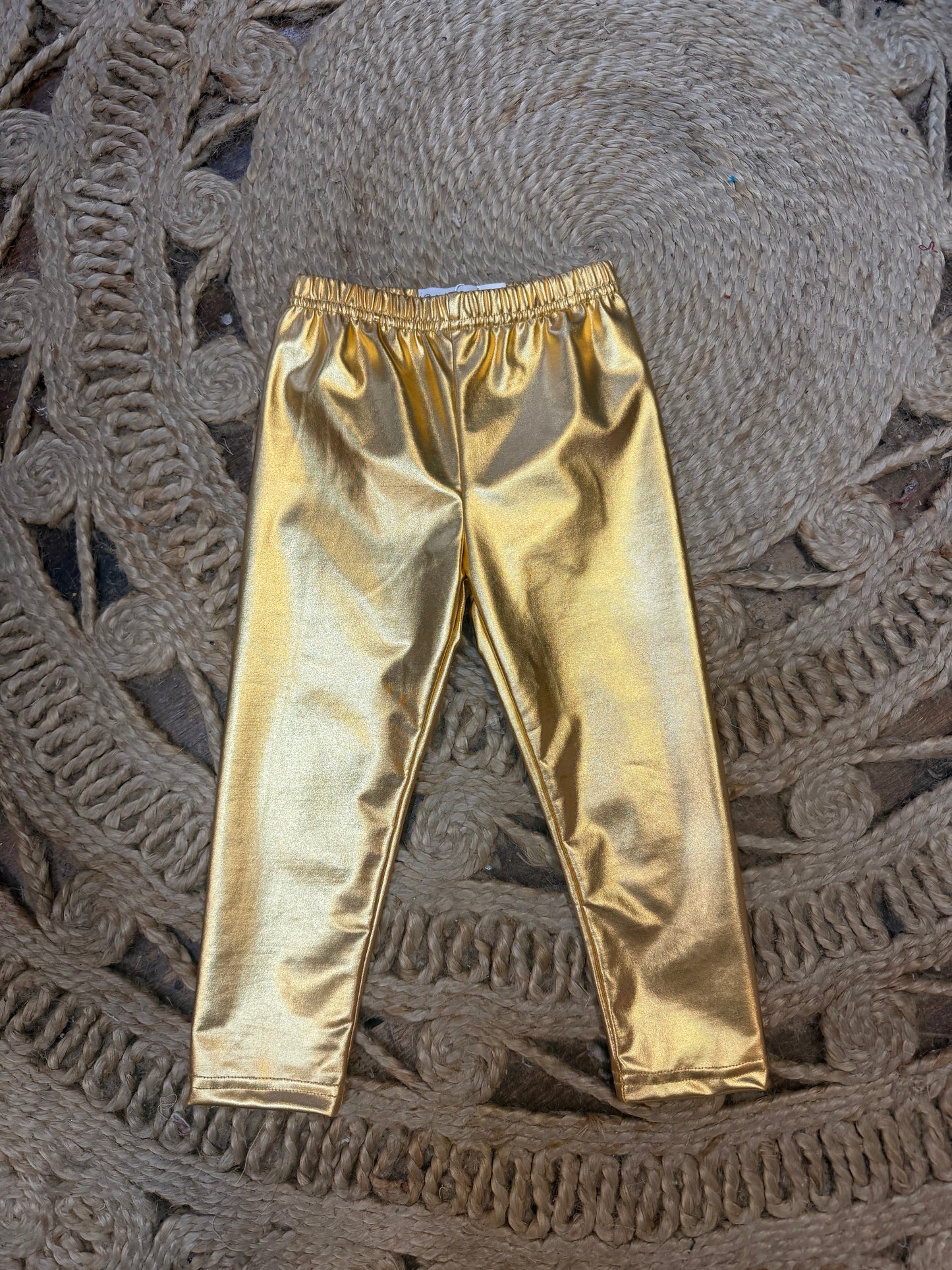 Gold Metallic Leggings