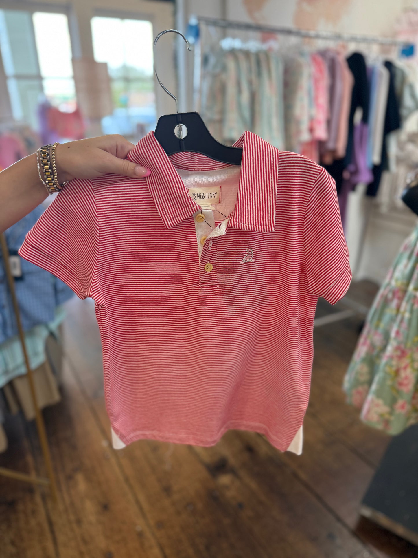 Red Stripe Polo