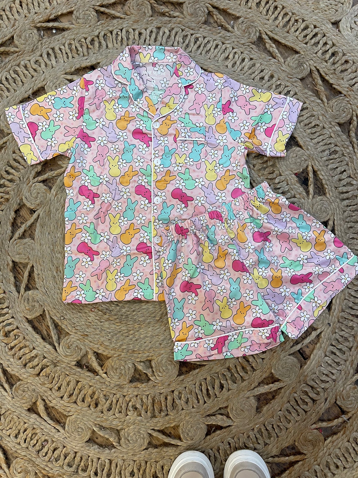Kids Peep This Silky Satin Pajama Short Set