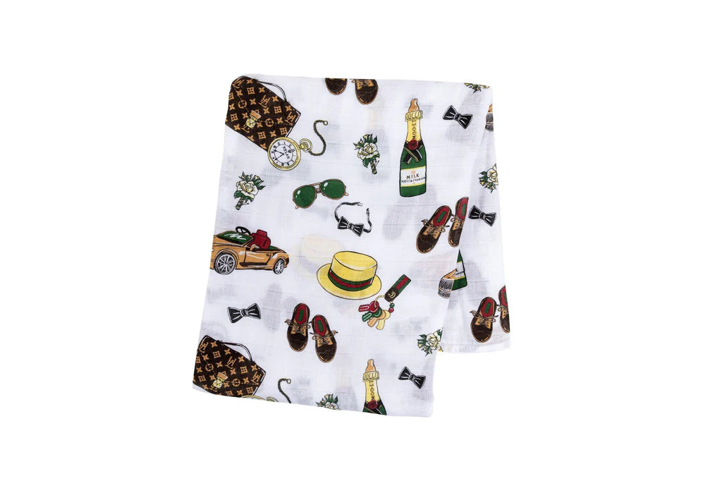 Dapper Napper Baby Muslin Swaddle Blanket