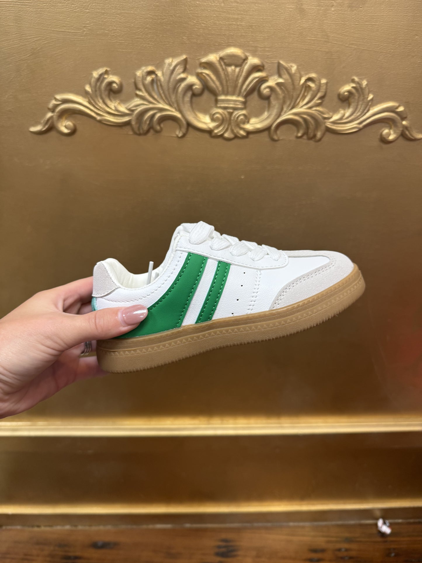 Green Stripe Sneakers