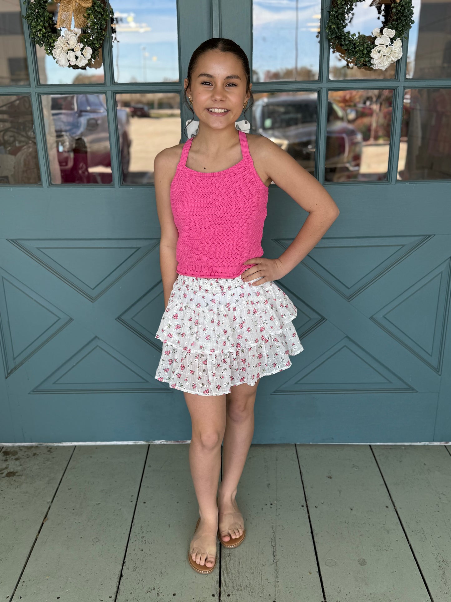 Cherry Pink Combo Skort