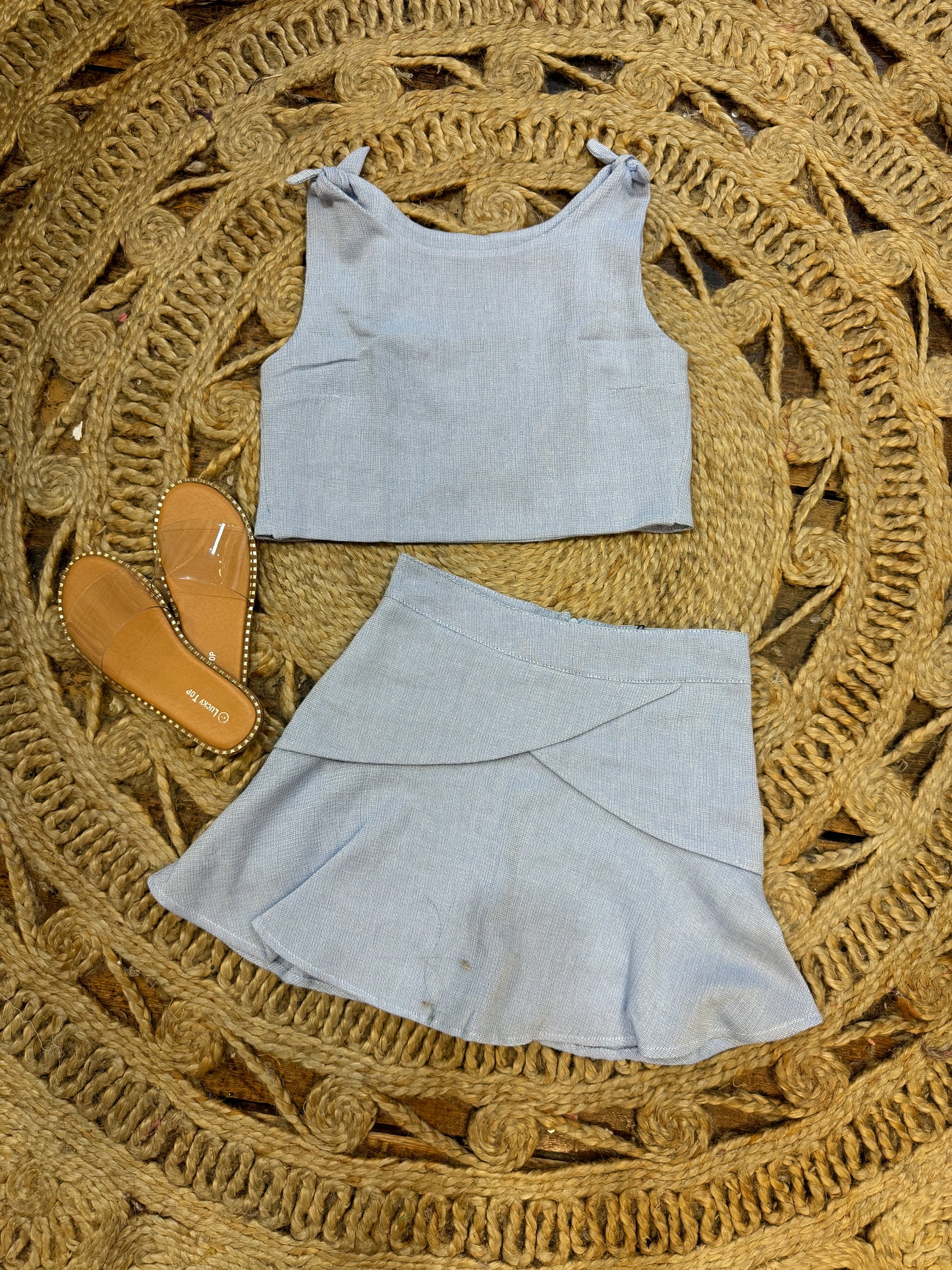 Blue Tulip Open Back Detail Top