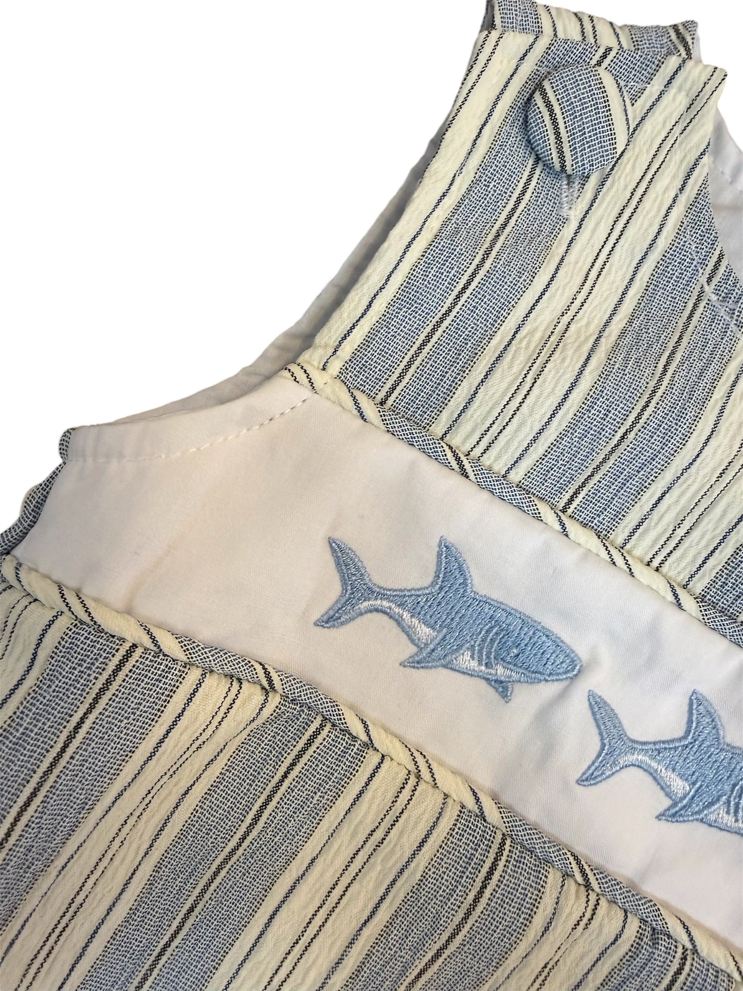 Shark Embroidered Boy Bubble