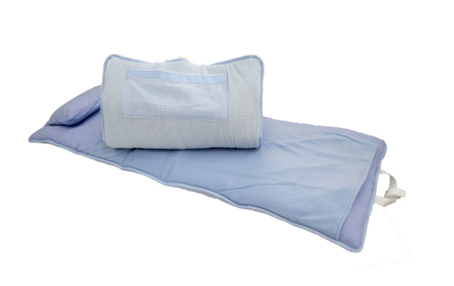 Baby Blue Seersucker Nap Mat