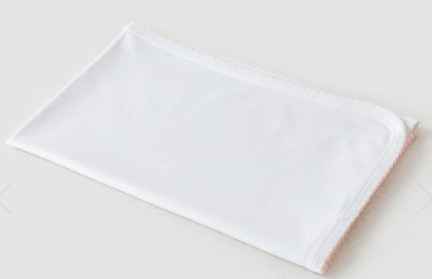 Pink and White Blanket