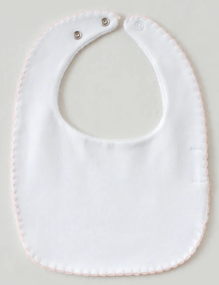 Pink and White Bib