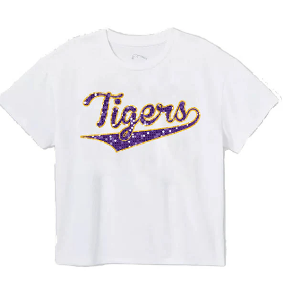 Sequin Tiger Boxy Tee