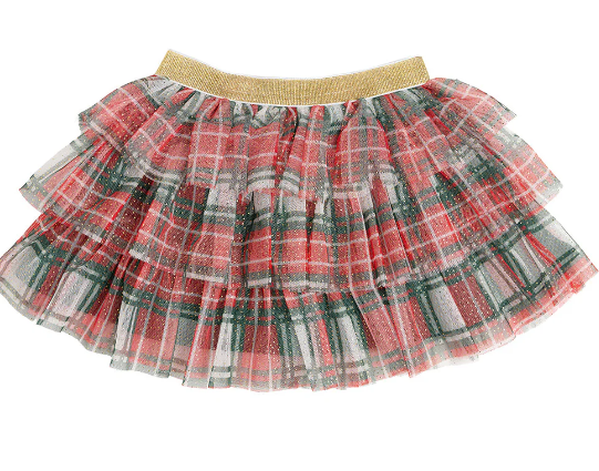Christmas Plaid Tiered Tutu