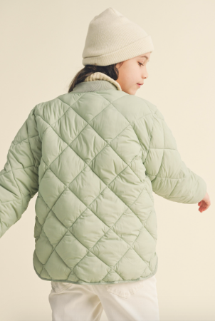 QUILTED JACKET in Sage