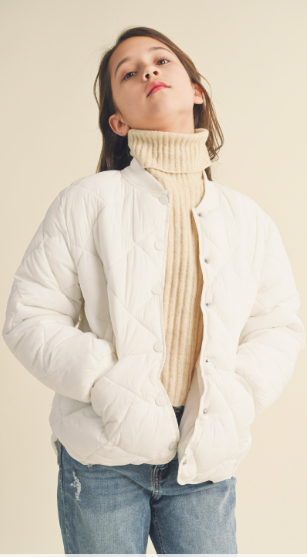 QUILTED JACKET in Ivory