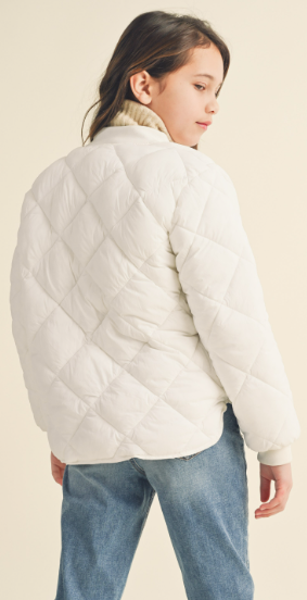 QUILTED JACKET in Ivory