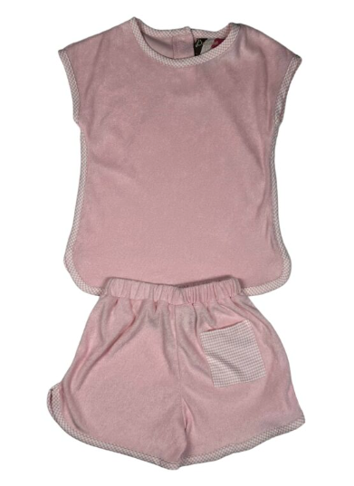 Luna Terry Short Set in Pink