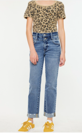 YOUTH OPEN PACK HIGH RISE SLIM STRAIGHT JEANS