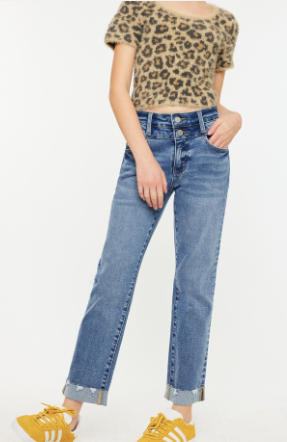 YOUTH OPEN PACK HIGH RISE SLIM STRAIGHT JEANS