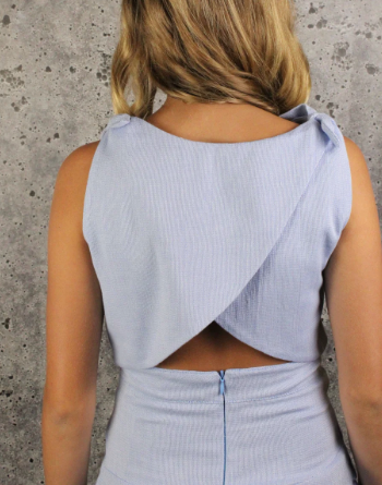 Blue Tulip Open Back Detail Top