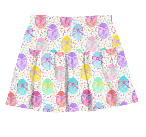 Easter Egg Gathered Skort in Print