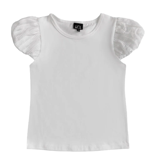 White Puff Sleeve Top
