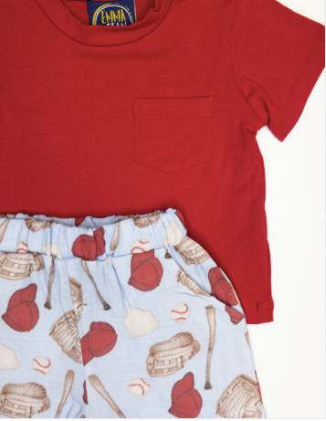 Baseball Boys Short Set