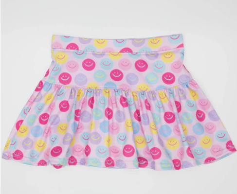 Good Day Smiley Gathered Skort