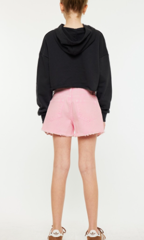 Pink Denim Shorts