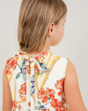 Floral Print Ruffled Tiered Dress