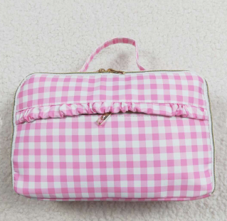 Pink Plaid Kids Girls Lunch Box Bag