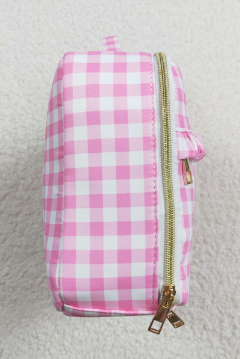 Pink Plaid Kids Girls Lunch Box Bag