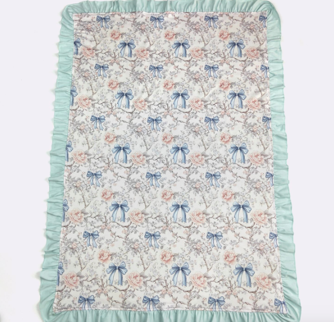 Blue Vintage Coquette Blanket