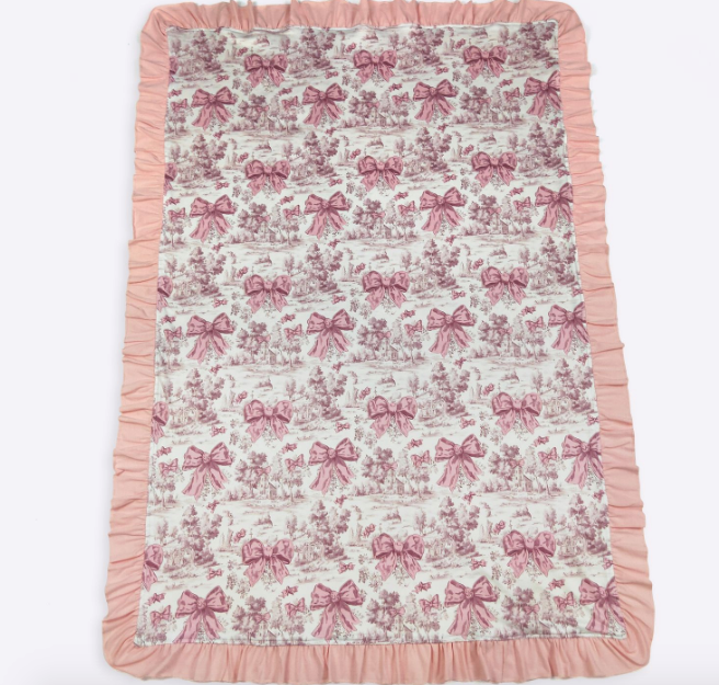 Mauve Toile Blanket