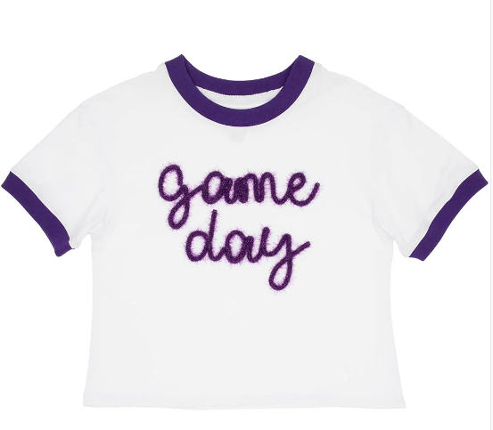 Tinsel Game Day in Purple
