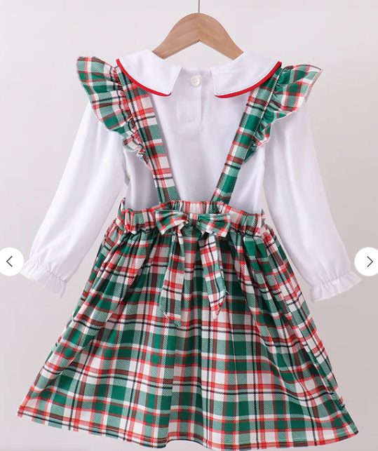 Green Plaid Ruffle 2pc Set